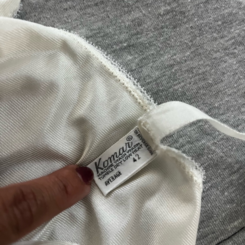 Komar Ivory Lace Trim Chemise full slip - Picture 2 of 6